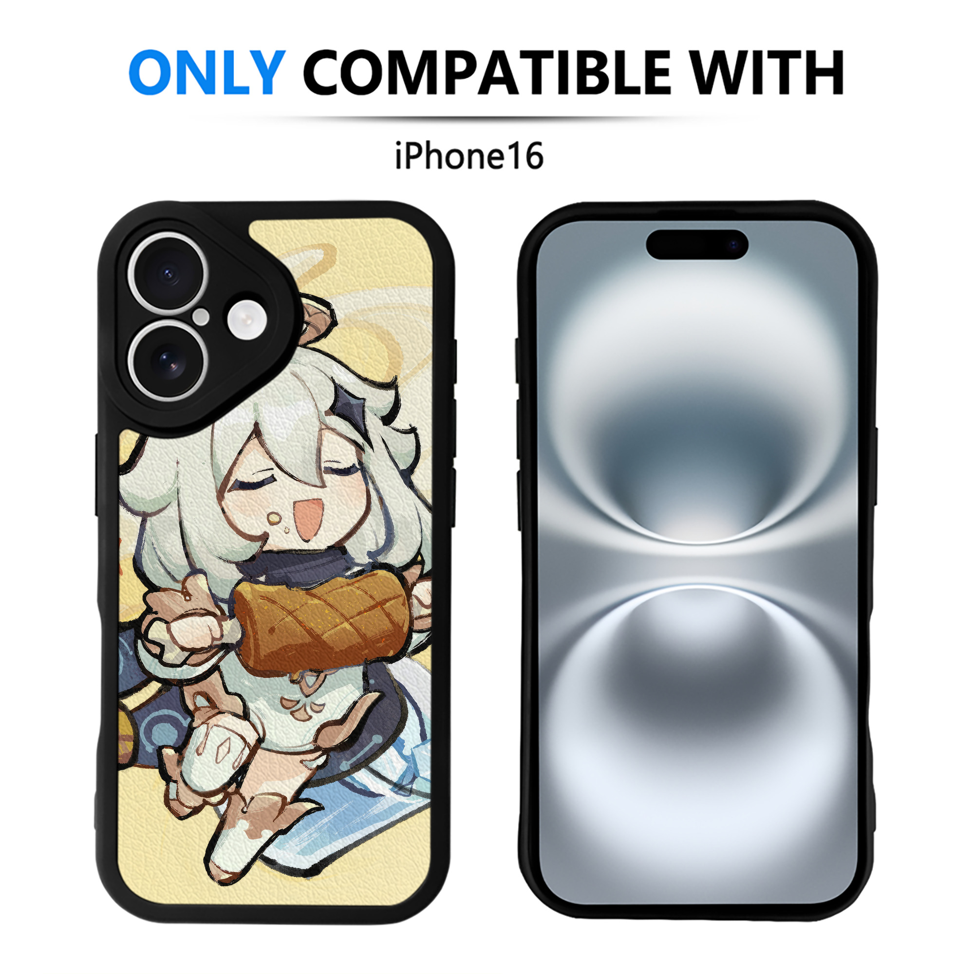 げんし神 genshin 【iPhone 16シリーズ対応】シリコンスマホケース（レザー調） 材質：シリコン